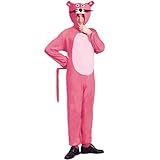 NET TOYS Pink Panther Kostüm | Rosa in Größe L (52/54) | Originelles Unisex-Outfit Paulchen Panther geeignet für Straßenkarneval & Après-Sk