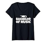 Damen Bachelor of Music Abschluss Studium Geschenk T-Shirt mit V