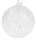 Oberstdorfer Glashütte Öllampe runde Glasölampe aus klarem Glas zum hinstellen Tischlampe mundgeblasenes Kristallglas Durchmesser ca. 8 cm Höhe ca 7,5