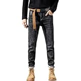 Capabes Herrenmode Gerade Jeans Täglich Lässige Und Bequeme Lose Allgleiches Reißverschluss-Öffnungs- und -Schließen-Denim-Hose 28