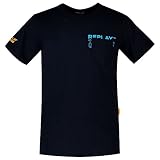 Replay Herren M6014 .000.23062 T-Shirt, 87 Blue, L