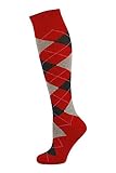 Mysocks Unisex Kniestrümpfe Argyle Socken R