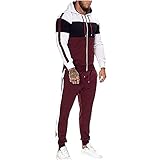 Hirolan Herren Pullover Mit Kordel Set Herren Jogginganzug Sportanzug Trainingsanzug Sweatshirt Hose Jogging Anzug Modell Herbst Rundkragen Sweatshirt Treppen Sportanzug lauschig