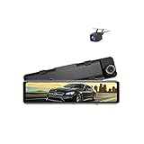 Hendrücknocker Rückspiegel 12''4k Car Video-Recorder Rückspiegel Auto DVR Ultra HD 3840 * 2160P Dash Cam mit GPS Nachtsicht-Rückfahrkamera (Color Name : Z601, Sd Card Memory : 32G)