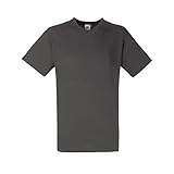 Fruit of the Loom Valueweight T-shirt für Männer mit V-Ausschnitt, kurzärmlig (XL) (Anthrazit hell)