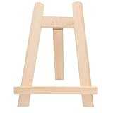 Toyvian Kleine Tischplatte Tischkalender Ständer Holz Künstler A-Frame Staffelei Bilderrahmen Halterung Foto Malerei Dreieck Staffelei 1 stück (15x20 cm)