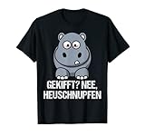 Lustiges Nilpferd Motiv - Nilpferd Hippo mit Heuschnupfen T-S