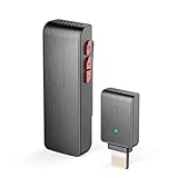 GvvcH Tragbares Drahtloses Lavalier Mikrofon 8 Stufige Rauschunterdrückungs Einstellung Automatische Verbindungsfunktion Pro Mobiles Mikrofon für Live Übertragung Spiel Audio Video Aufnahme,Lightning