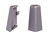KGM Außenecken für Sockelleiste MEGA-Profil (20 x 58 mm) Aluminium – Maße: 20 x 58 mm – 2 Stück