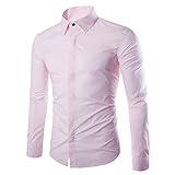 Buby Herren Beiläufig Classic Einfarbig Revers Button-Down Langarm Golf Poloshirt Strickjacke Männer Herbst Leichter Komfort Slim Fit Formal Business Oxford Dress Shirt Pullover Tops Outwear Jack