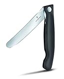 Victorinox Swiss Classic Faltbares Gemüsemesser, gerader Schliff, spülmaschinengeeignet, Swiss Made, schw