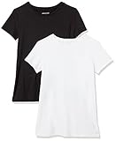 Amazon Essentials 2-Pack Tech Stretch Short-Sleeve Crew T Athletic-Shirts, Black/White, X-Larg