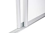 Schiebetürbausatz inkl. Aluminium Rahmentyp C | Inkl. Beschläge für 2 Türen, max. Flügelmaße: 1048 x 2700 mm | Füllung kommt von Ihnen | Boden- und Deckenschiene in 2000