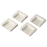 Xavax Trocknerfixierplatten 4er-Set zum Aufkleben (selbstklebende Fixierplatten, 5 x 5 cm, unempfindlich gegen Feuchtigkeit, rutschfest dank Spezialkleber) weiß
