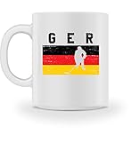 Generisch Eishockey Deutschland Sport Motiv - Hockey National Flagge Trainer Spieler Mannschaft Fan - Tasse -M-Weiß