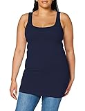 VERO MODA Damen Tank Top VMMaxi My Soft Long Basic Damentop 10185110 Black iris M