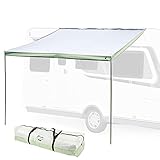 Hypercamp Sonnensegel Sunny 260' für Kederleisten 7 mm 260 x 240 cm inkl Stangen, Heringe, Leinen für Wohnwagen, Wohnmobile und B