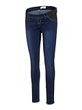 MAMALICIOUS Damen Mllola Slim Dark Blue Jeans W Elast Noos Umstandshose, Dark Blue Denim, 33W 34L EU