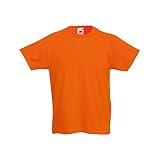 Fruit of the Loom Kinder Original Kurzarm T-Shirt (7-8 Jahre) (Orange)