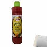 Hela Curry Ketchup Delikat 1er Pack (1x800ml Flasche) + usy Block