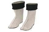 Stiefel Socken Innenschuhe Thermosocken für Regenstiefel DEMAR Kinder, Innenfutter für Gummistiefel, gefütter, stiefelsocken (32/33 EU, Grün)