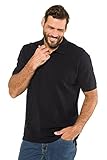 JP 1880 Herren große Größen Übergrößen Menswear L-8XL bis 8XL, Poloshirt, Oberteil, Knopfleiste, Hemdkragen, Pique, schwarz 3XL 702560 10-3XL