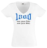 1860 Damen T-Shirt unser Leben unser Stolz Ultras Shirt Weiß M