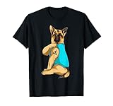 Deutscher Schäferhund I Love Mom Tattoo Bekleidung Hund Mutter Geschenk Frauen T-S