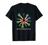 Life Is Colorful – mehrfarbiges Karottenkreis Design T-S