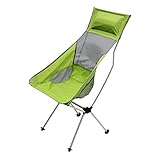 sharprepublic Outdoor Faltbarer Campingstuhl Angeln Strand Sitzliege W/Kissen - Grü