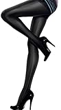 Gatta Fashion Black Brillant – blickdichte, topmodisch glänzende Strumpfhose - Größe 5-XL - Nero-schw