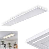 LED Deckenpanel Pau, eckiges Panel aus Metall und Kunststoff in weiß, 1-flammige moderne Deckenleuchte, 1 x LED 32 Watt, 4000 Kelvin (neutralweiß), 5200 L