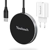 yootech Wireless Charger Magnetic, Kabelloses Ladegerät mit USB-C 20W PD-Adapter, 5ft Kabel Schnelles kabelloses Ladepad für iPhone 12/12 Pro/12 Mini/12 Pro Max,