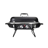 Mayer Barbecue ZUNDA Tisch-Gasgrill MGG-202 Pro Tischgrill, 2 Brenner, Gusseisen-Roste, Dual-Fuel-System, Klappbare Standb