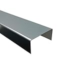 U Profil Stahl verzinkt Anthrazit, 2000mm U-Profil Dekor außen 20x60x20 mm Schenkelinnenmaß aus Stahl feuerverzinkt RAL7016 Anthrazit U Leiste Ral 7016,Winkelblech,