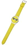 Eichmüller Leder Kinderuhr Gelb Sonnenbrille Emoji 3ATM Quartz Uhrwerk