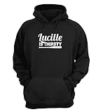 Walking Dead Negan Lucille Thirsty Defense Stick_KK018920 Hoodie Fan Art Design Sweater Fashionable Hoodies Cotton Christmas - XL - Black