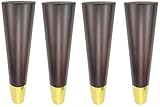 dh-10 Massivholzmöbel Beine, Aluminiumlegierung Anzug Möbelfüße, Zylindrisches Sofa mit austauschbaren Beinen für Couchtisch, Bettfuß Tisch Möbelfuß 4er Pack,D,12CM