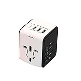 Reiseadapter Reisestecker Universal-Reiseadapter, multinationaler Netzstecker mit 6.1A 4 USB-Anschlüsse Adapter, Konverter für uns, Kanada, Großbritannien, Europa, Au, Asien Charge Universal T