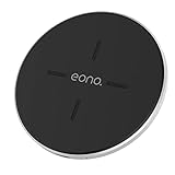 Amazon Brand - Eono kabelloses Ladegerät C1 Qi-zertifiziertes 15W Max schnelles kabelloses Lade-Pad für iPhone 13/12 Mini/12 Pro/12 Pro Max, Galaxy S20/20+/20 Ultra, AirPods Pro,Silber(Kein Netzteil)