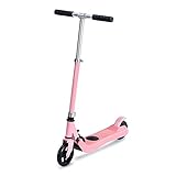 BANGNA Elektro Scooter Klappbar Roller Kinder Cityroller mit Doppelfederung, 5zoll Big Wheel Scooter, Tretroller Große Räder Roller für Kinder Jugendliche, unter 50 kg,R