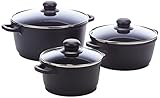 Meine Küche 62013 Topfset Black Cast 3 teilig
