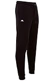 Kappa Trainingshose VRODELL I Jogginghose Herren aus Sweat-Stoff I für Sport und Freizeit und Fitness I Bund mit Kordelzug I Größe M | Farbe Schw