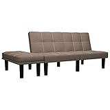 Nicoone Schlafsofa 2-Sitzer-Sofa Schlafsofa mit Verstellbarer Rückenlehne, Freizeitsofa mit Schlaffunktion für Schlafzimmer und Wohnzimmer braun S