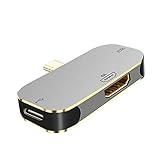 SOLE HOME Mini Drei-in-Eins-Adapter-Hub, Typ-C-Erweiterungsdock mit USB-Schnittstelle, für Switch Spielkonsole Projektionsleinwand, PD-Schnellladung, 4K-Auflösung