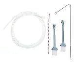 Milchschlauch 2m Ø6 mm zuschneidbar Milchschlauchbürste Schlauch für Kaffeevollautomat- Kaffeemaschine mit Reinigungs-Bürste Ersatzteile für Jura Siemens Krups Saeco Melitta N