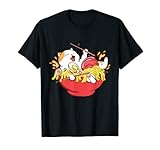 Ramen Cat Kawaii Anime Japanese Food Girls Official Teenager T-S
