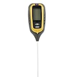 Keyohome Vier-in-1-Boden-Tester, Bodenfeuchtemesser, pH-/Licht-/Temperatur-Tester, Garten-Hydrometer, geeignet für Gärten, Rasen und B