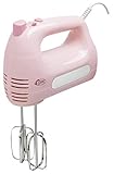 Bestron AHM300P Handmixer im Retro Design mit Rührbesen und Knethaken, Sweet Dreams, 6 Stufen, 300 Watt, R