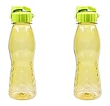 2 Stück culinario Trinkflasche Flip Top, BPA-frei, 700 ml Inhalt, olivgrü